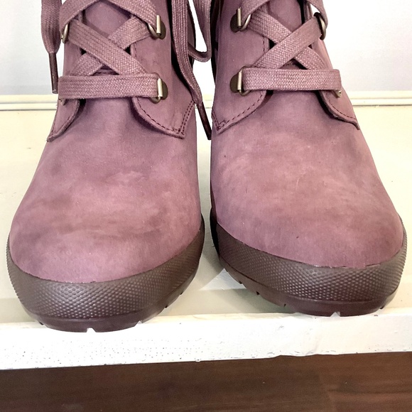 Timberland Purple Camdale Fleece Fold Down Boots Size 9.5 - Picture 7 of 14